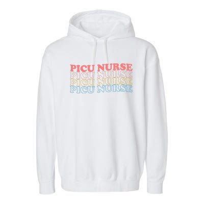 OdG4 PICU Nurse Retro Pediatric Intensive Care Unit Nurse Garment-Dyed Fleece Hoodie