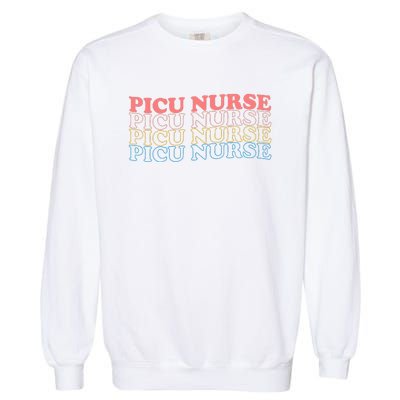 OdG4 PICU Nurse Retro Pediatric Intensive Care Unit Nurse Garment-Dyed Sweatshirt