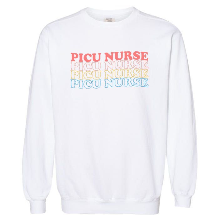 OdG4 PICU Nurse Retro Pediatric Intensive Care Unit Nurse Garment-Dyed Sweatshirt