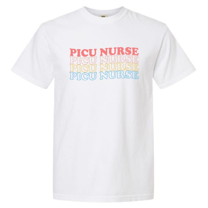 OdG4 PICU Nurse Retro Pediatric Intensive Care Unit Nurse Garment-Dyed Heavyweight T-Shirt