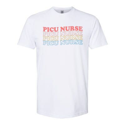 OdG4 PICU Nurse Retro Pediatric Intensive Care Unit Nurse Softstyle CVC T-Shirt