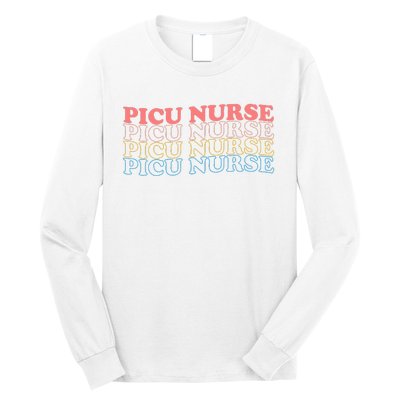 OdG4 PICU Nurse Retro Pediatric Intensive Care Unit Nurse Long Sleeve Shirt