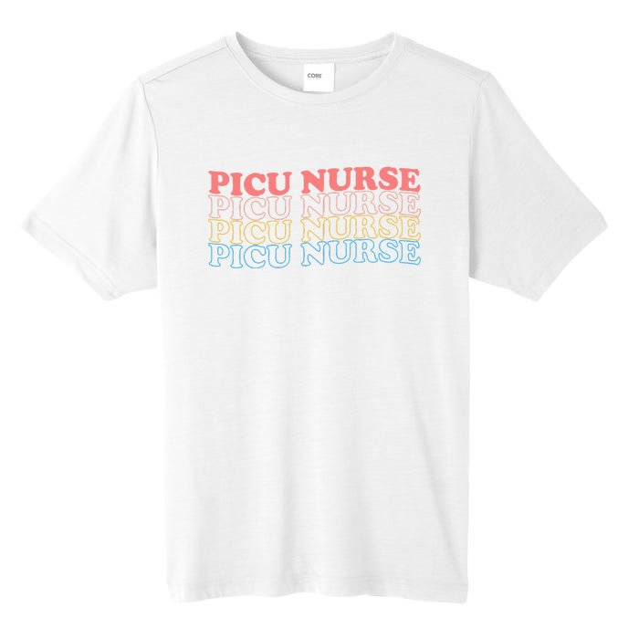 OdG4 PICU Nurse Retro Pediatric Intensive Care Unit Nurse Tall Fusion ChromaSoft Performance T-Shirt