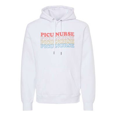 OdG4 PICU Nurse Retro Pediatric Intensive Care Unit Nurse Premium Hoodie