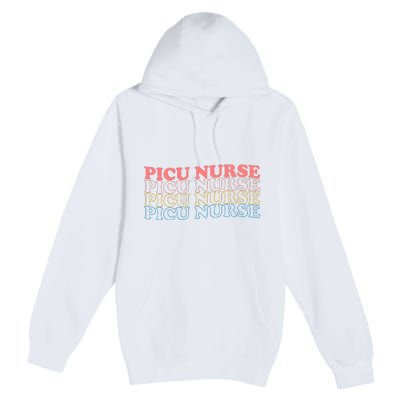 OdG4 PICU Nurse Retro Pediatric Intensive Care Unit Nurse Premium Pullover Hoodie