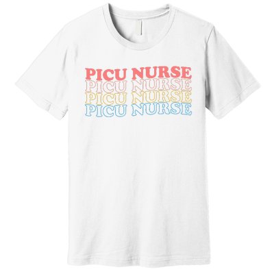 OdG4 PICU Nurse Retro Pediatric Intensive Care Unit Nurse Premium T-Shirt