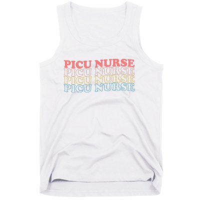 OdG4 PICU Nurse Retro Pediatric Intensive Care Unit Nurse Tank Top