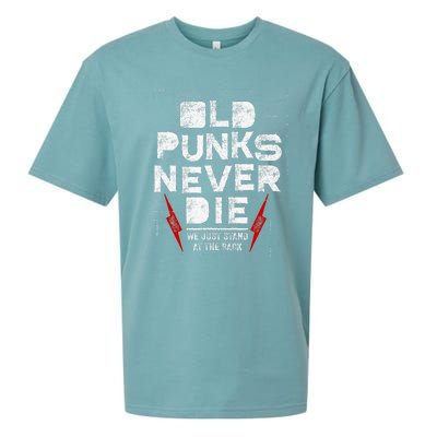 Old Punks Never Die We Stand In The Back For Punk Rock Fans Sueded Cloud Jersey T-Shirt