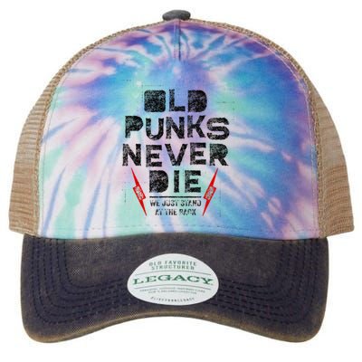 Old Punks Never Die Punk We Stand in the Back Rock Legacy Tie Dye Trucker Hat