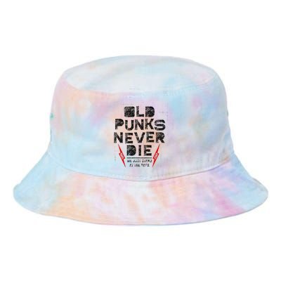 Old Punks Never Die Punk We Stand in the Back Rock Tie Dye Newport Bucket Hat