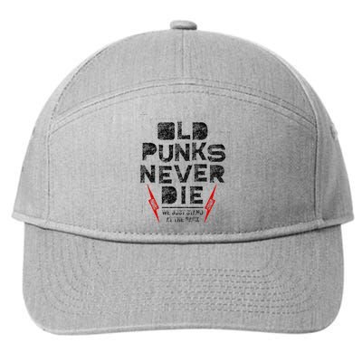 Old Punks Never Die Punk We Stand in the Back Rock 7-Panel Snapback Hat