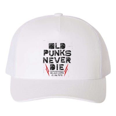 Old Punks Never Die Punk We Stand in the Back Rock Yupoong Adult 5-Panel Trucker Hat