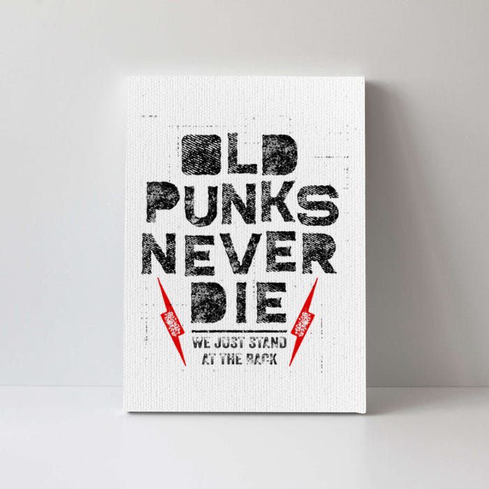 Old Punks Never Die Punk We Stand in the Back Rock Canvas