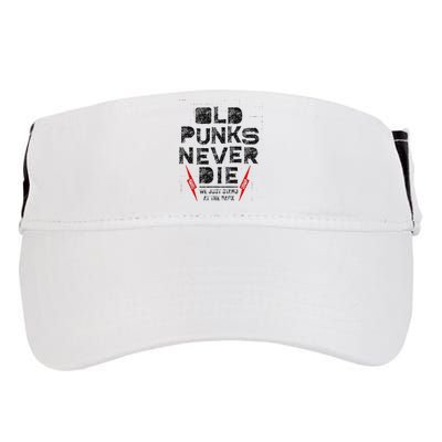 Old Punks Never Die Punk We Stand in the Back Rock Adult Drive Performance Visor