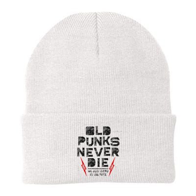 Old Punks Never Die Punk We Stand in the Back Rock Knit Cap Winter Beanie