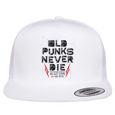 Old Punks Never Die Punk We Stand in the Back Rock Flat Bill Trucker Hat