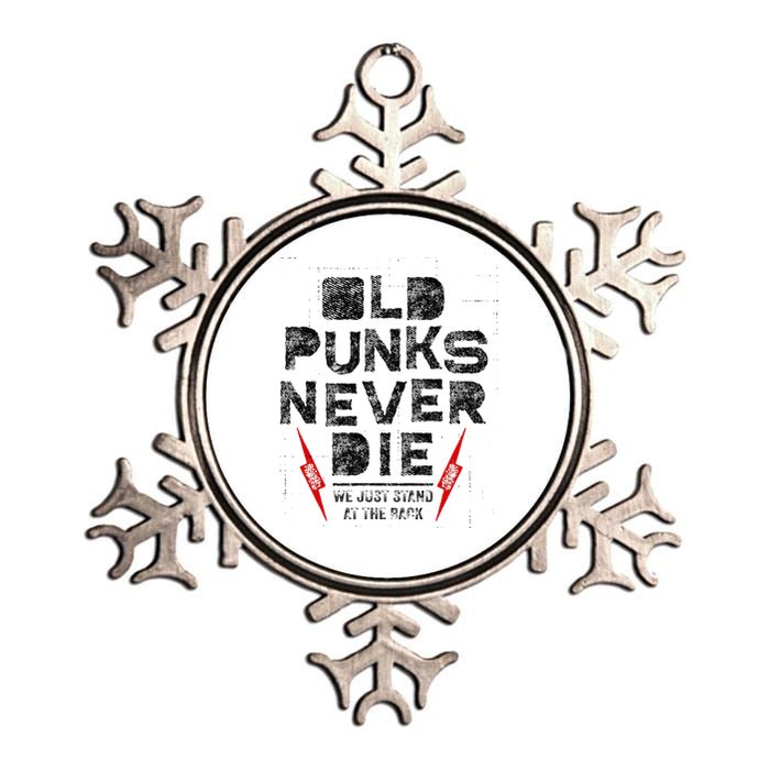 Old Punks Never Die Punk We Stand in the Back Rock Metallic Star Ornament