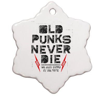 Old Punks Never Die Punk We Stand in the Back Rock Ceramic Star Ornament