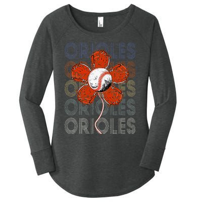 Orioles Proud Name Lovers Orioles Women's Perfect Tri Tunic Long Sleeve Shirt