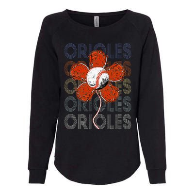 Orioles Proud Name Lovers Orioles Womens California Wash Sweatshirt