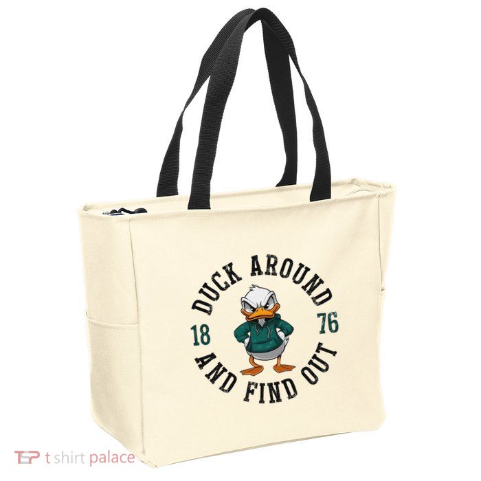 Oregon Personalized Name Throwback Style Classic Zip Tote Bag