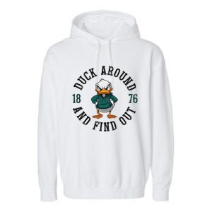 Oregon Personalized Name Throwback Style Classic Garment-Dyed Fleece Hoodie