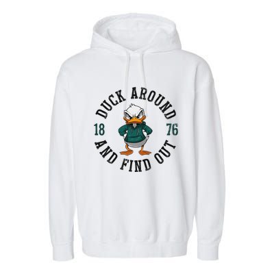 Oregon Personalized Name Throwback Style Classic Garment-Dyed Fleece Hoodie