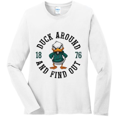 Oregon Personalized Name Throwback Style Classic Ladies Long Sleeve Shirt
