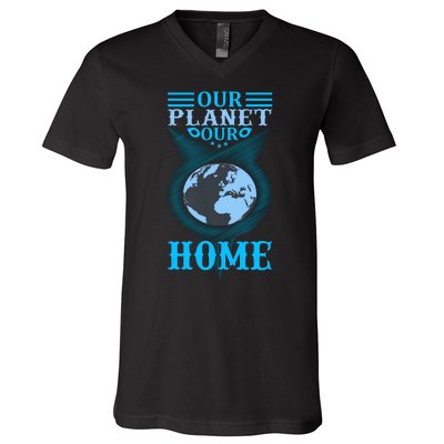 Our Planet Our Home V-Neck T-Shirt