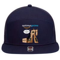 Optimus Prime 7 Panel Mesh Trucker Snapback Hat