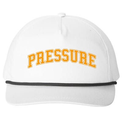 Orange Pressure Orange Color Snapback Five-Panel Rope Hat