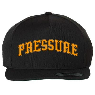 Orange Pressure Orange Color Wool Snapback Cap