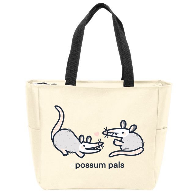 Opossum Pals Zip Tote Bag