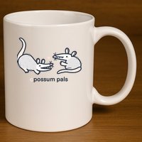 Opossum Pals 11oz C Handle Ceramic Mug