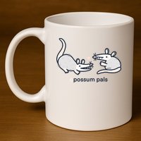 Opossum Pals 11oz C Handle Ceramic Mug
