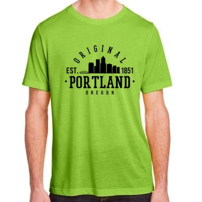 Original Portland Oregon Est 1851 Skyline Adult ChromaSoft Performance T-Shirt