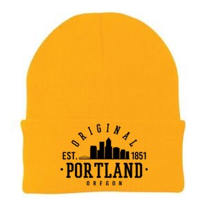 Original Portland Oregon Est 1851 Skyline Knit Cap Winter Beanie