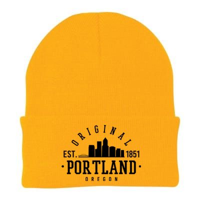 Original Portland Oregon Est 1851 Skyline Knit Cap Winter Beanie