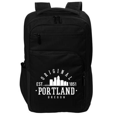 Original Portland Oregon Est 1851 Skyline Impact Tech Backpack