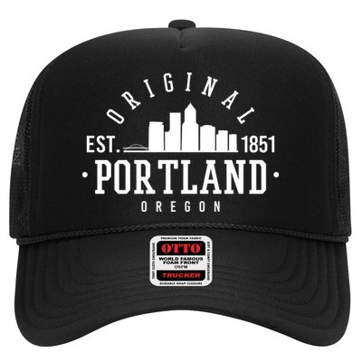 Original Portland Oregon Est 1851 Skyline Trucker Hat