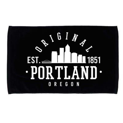 Original Portland Oregon Est 1851 Skyline Microfiber Hand Towel