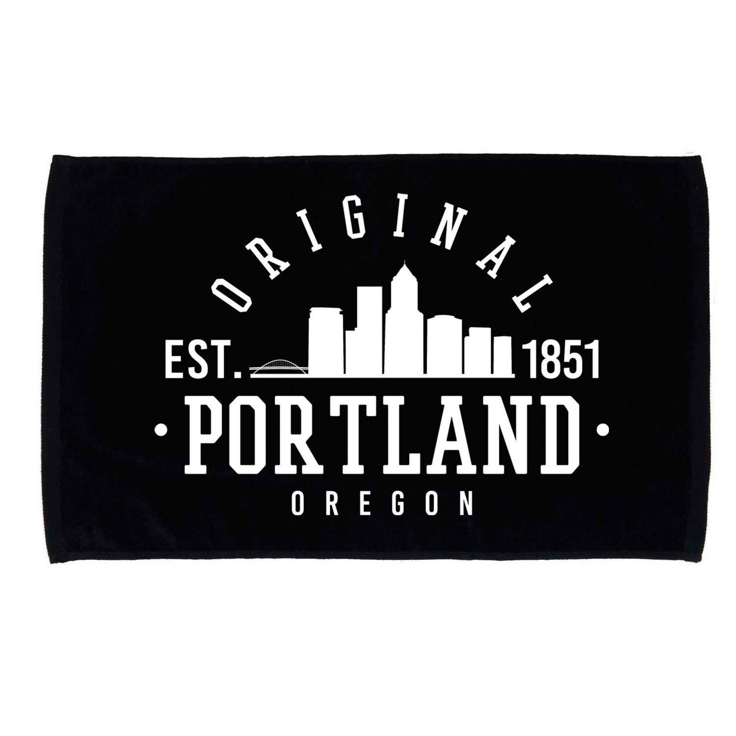 Original Portland Oregon Est 1851 Skyline Microfiber Hand Towel