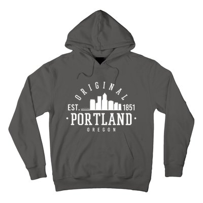 Original Portland Oregon Est 1851 Skyline Hoodie