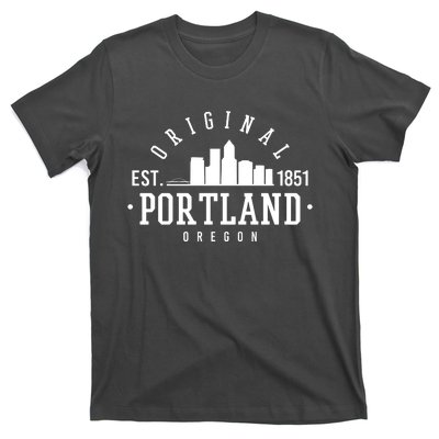 Original Portland Oregon Est 1851 Skyline T-Shirt