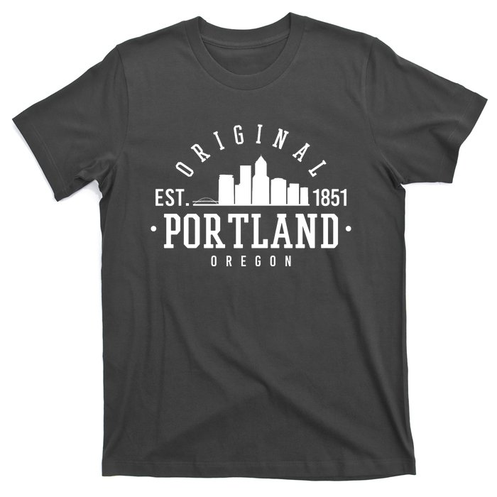 Original Portland Oregon Est 1851 Skyline T-Shirt