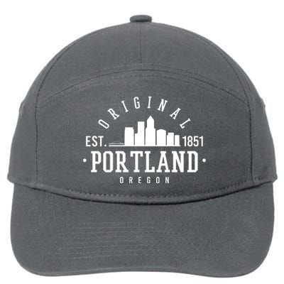 Original Portland Oregon Est 1851 Skyline 7-Panel Snapback Hat