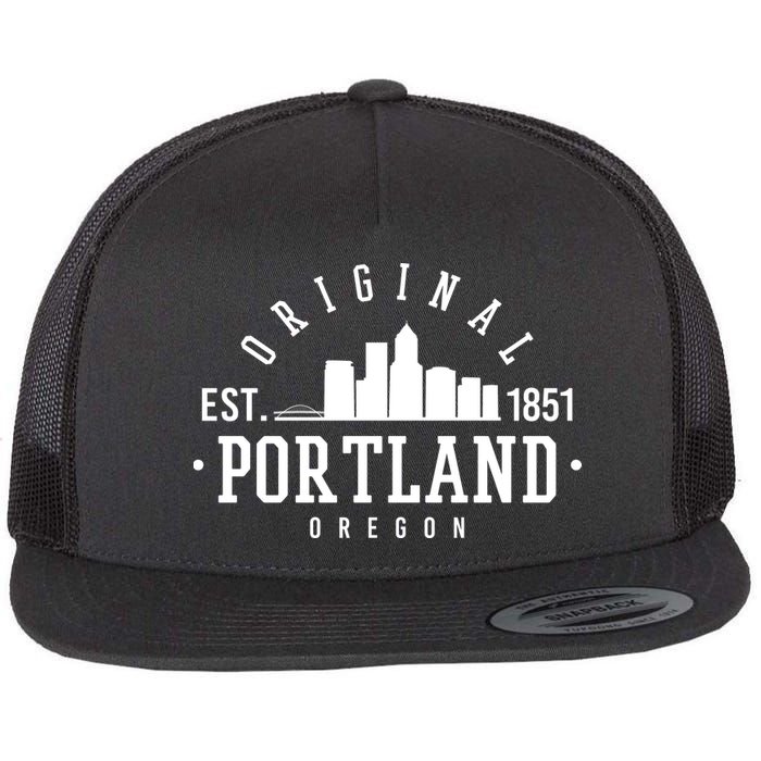 Original Portland Oregon Est 1851 Skyline Flatbill Hat