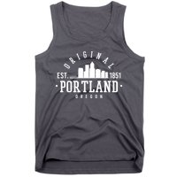 Original Portland Oregon Est 1851 Skyline Tank Top