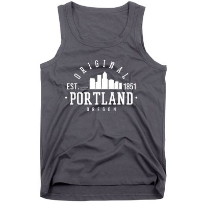 Original Portland Oregon Est 1851 Skyline Tank Top