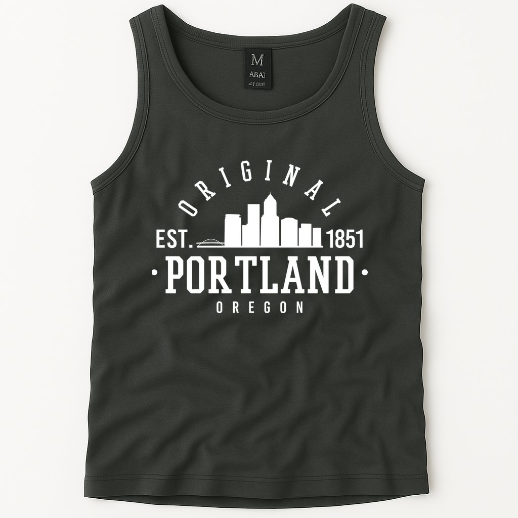 Original Portland Oregon Est 1851 Skyline Tank Top